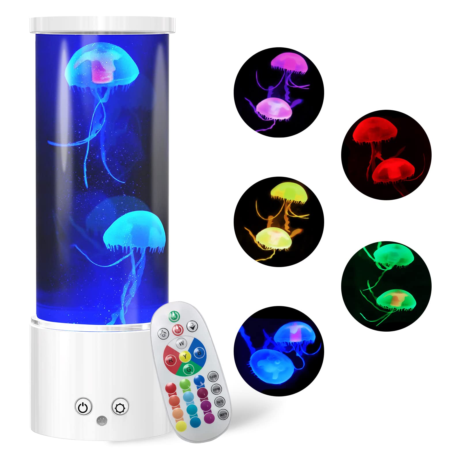 Glow jellyfish lamp: ethereal light dances, mimicking ocean magic. Soft hues shift, casting enchanting underwater vibes. Perfect for dreamy, immersive decor.